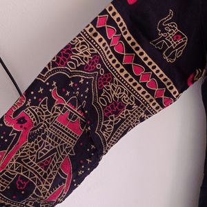 Black Printed Kurta