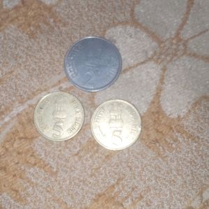 Reserve Bank Of India 5rs And 2rs Coin 👛