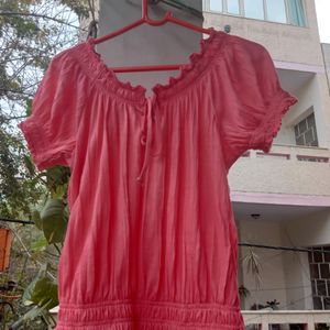 Peach Coloured Crop Top