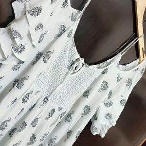 Off White Printed Top For Girl Or Woman 42 Bust