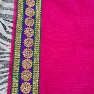 pink colour beautiful saree