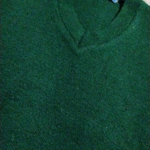 Oswal Dark Green Full Sleeves Sweater