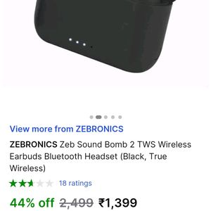 Zebronics Wireless Bluetooth Ear Buds