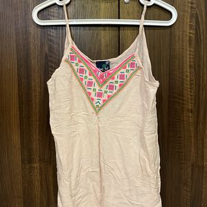 Embroidered Sleveless Top