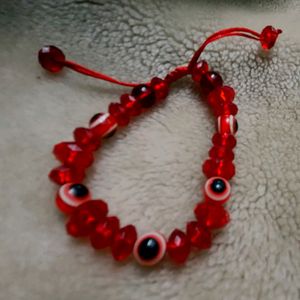 Strechable Bracelet Deep Red-evil Eye Protection