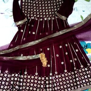 New Purple Lenga Choli Gown