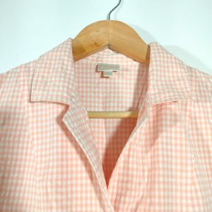 Peach Checkered Shirt