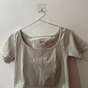 Women Ribbed Scoop Neck Top