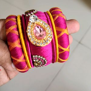 Beautiful Thread work Bangales (2.4)