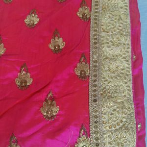 Shiny Pink Fency Saree