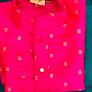 Rose Pink Colour Kurta For Kids