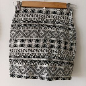 Bershka Aztec Print Mini Skirt