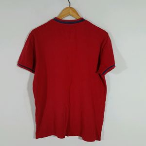 Red  Close Neck T-Shirt (Men's)