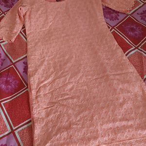 Chikankari Pink Kurti