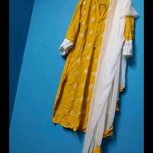 Haldi Suit With Dubatta