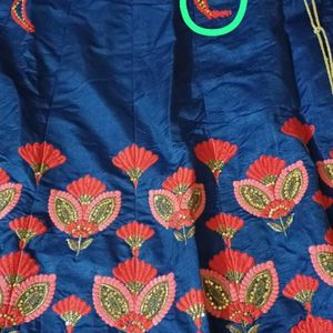 Blue Beautiful Lehnga with padded blouse & dupatta