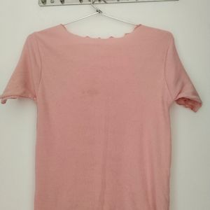 Peach Colored Fitted Top