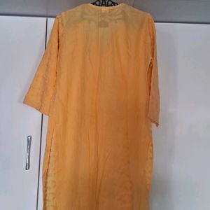 Yellow Cotton Kurta New