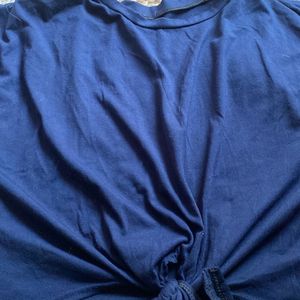 Blue tie Not Casual Top For Women