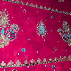 Fancy Hand Work Stone Saree