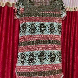 Brown, White Wivvennet Tunic Top