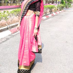 Strawberry Pink Saree