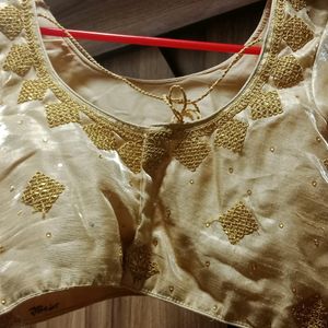 Golden Saree Blouse