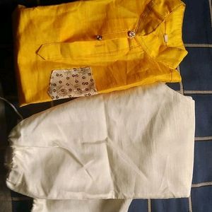 💛🤍One Time Used Beautiful Boys Kurta Set💛🤍