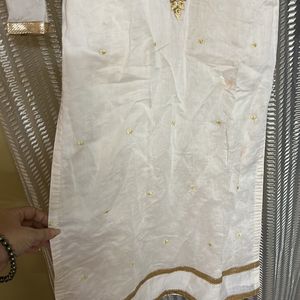 Heavy Embroidered  Off White Kurta 🤍