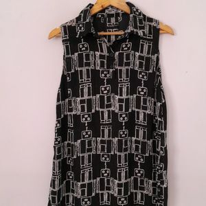 Black Printed Top (Women's)