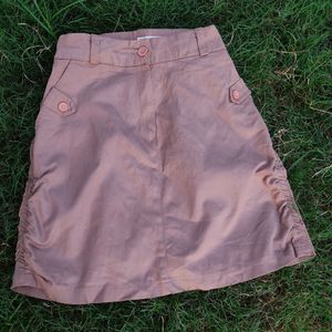 Brown Mini Skirt For Everyday Wear