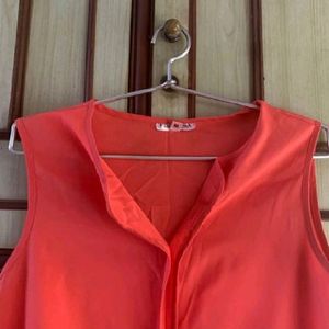 Orange Sleeveless Top