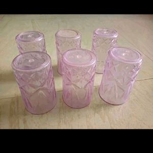 Set Of Six Plastic Glasses