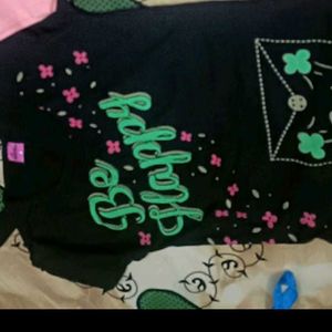 Black T Shirt top For 6-7 Years Old Girl