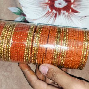 Orange Colour Bangles