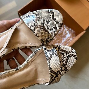 Snake Print Block Heels (New,Unused)