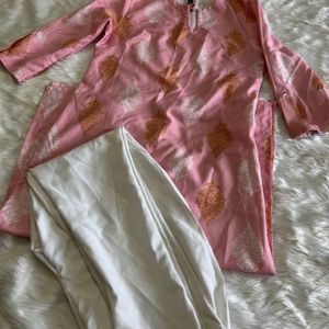 Pink White Suit Set