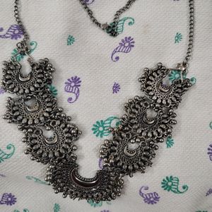 Afghani oxidised Metal Necklace