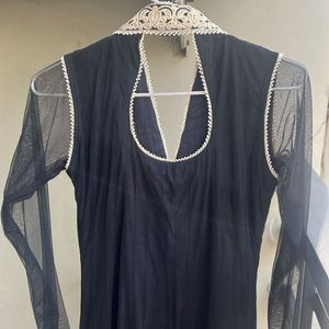 Embellished Heavy Net Long Dress