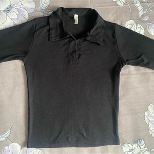 Black Polo Top Women