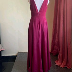 cherry dark red dress