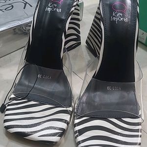 Price Dropped Brand New Zebra Print Heels