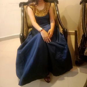 Beautyfull Heavy Gown Nevy Blue Colour