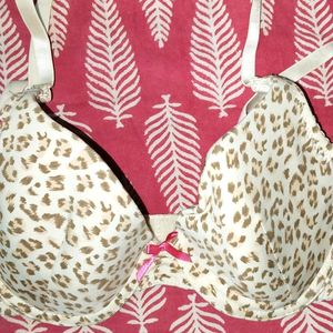 🍒😍 Sexy Cheeta Print Double Push Up Bra 34b