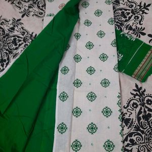 💚🤍BEAUTIFUL MIRROR WORK SALWAR SUIT MATERIAL