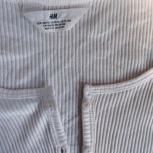 H&M White Cardigan/Top🪬🤍