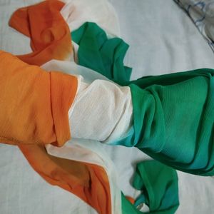 tricolour Indian flag inspired chunni