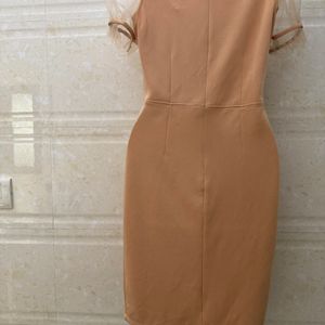 Nude Colour Bodycon Mini Dress For Women's