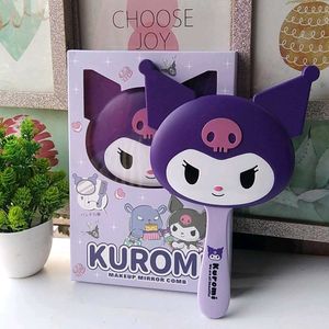 Kuromi Makeup Mirror With Comb - Purple