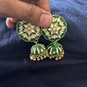 Green Pair Jhumka